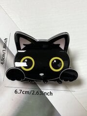 Plaukų segtukas su katės formos detale Electronics LV-120091, juoda, 1 vnt kaina ir informacija | Plaukų aksesuarai | pigu.lt