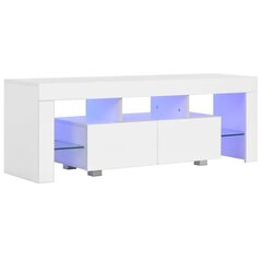 TV spintelė su LED, 130x35x45 cm, labai blizgi, kaina ir informacija | TV staliukai | pigu.lt