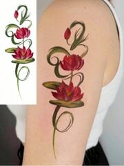 Laikina tatuiruotė su lotosu, Electronics LV-300095, rožinė, 1 vnt. kaina ir informacija | Makiažo šepetėliai, kempinėlės | pigu.lt