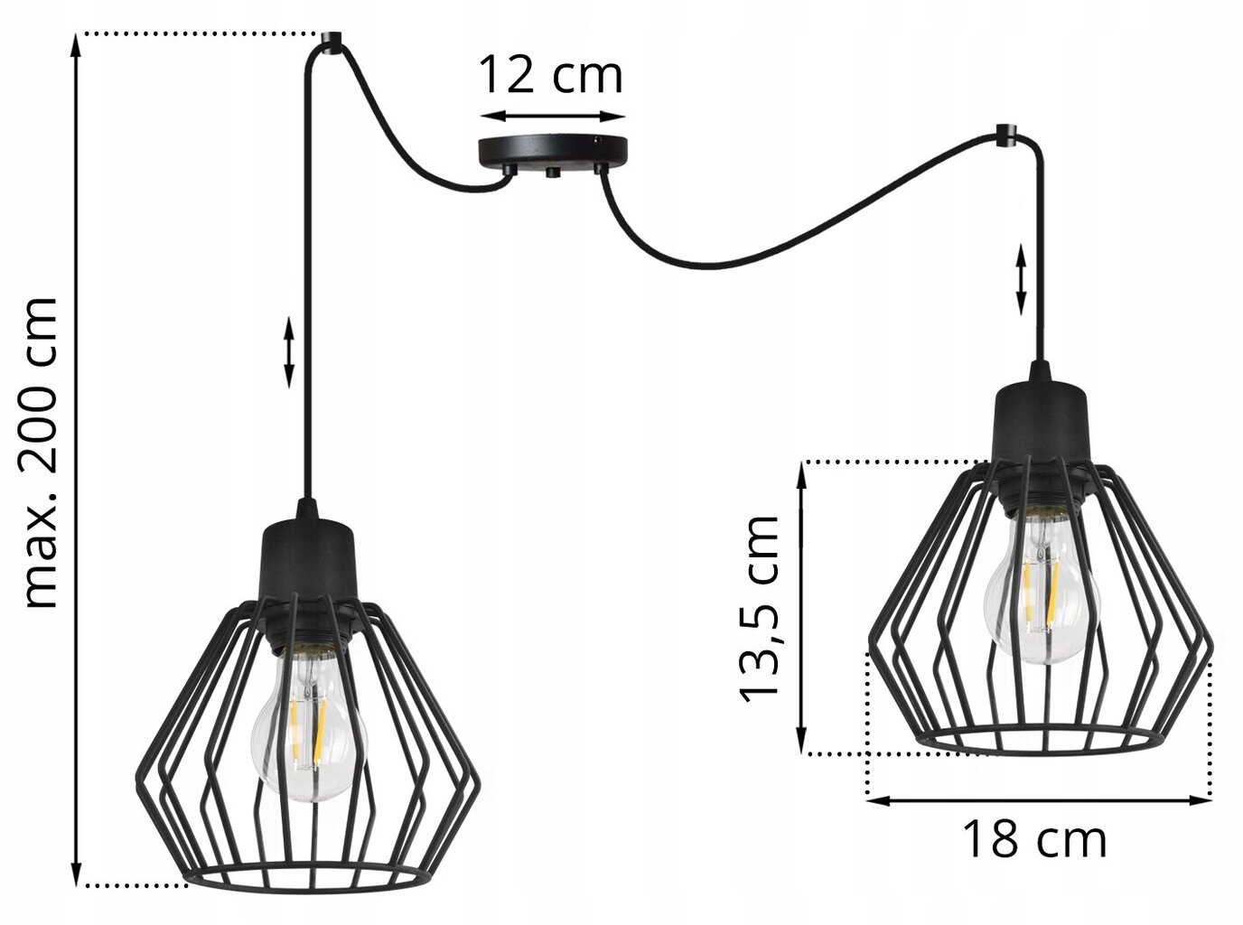 LightHome pakabinamas šviestuvas SpiderNuvola kaina ir informacija | Pakabinami šviestuvai | pigu.lt