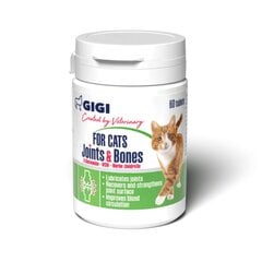 Gigi papildas katėms tabletėmis Joints & Bones, 60 vnt. kaina ir informacija | Vitaminai, papildai, antiparazitinės priemonės katėms | pigu.lt