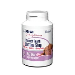 Добавка Gigi для собак в таблетках Stomach Health & Diarrhea Stop, 80 шт. цена и информация | Витамины, добавки, средства от паразитов для собак | pigu.lt