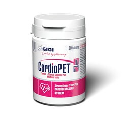 Добавка Gigi для кошек и собак в таблетках CardioPet, 30 шт. цена и информация | Витамины, добавки, средства от паразитов для собак | pigu.lt