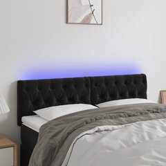 Galvūgalis su led, juodas, 160x7x78/88cm цена и информация | Кровати | pigu.lt