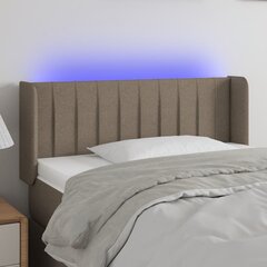 Galvūgalis su LED, Audinys, 103x16x78/88cm, taupe spalva цена и информация | Кровати | pigu.lt