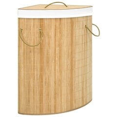 Kampinis skalbinių krepšys, 60 l., rudas цена и информация | Набор акскссуаров для ванной | pigu.lt