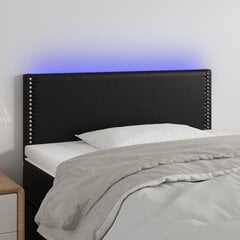 Galvūgalis su led, juodas, 100x5x78/88cm kaina ir informacija | Lovos | pigu.lt