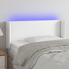 Galvūgalis su led, baltas, 83x16x78/88cm kaina ir informacija | Lovos | pigu.lt