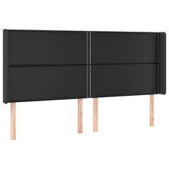 Galvūgalis su led, juodas, 183x16x118/128 cm цена и информация | Кровати | pigu.lt