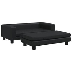 Vaikiška sofa vidaXL, juoda цена и информация | Детские диваны, кресла | pigu.lt