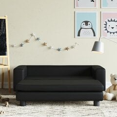 Vaikiška sofa vidaXL, juoda цена и информация | Детские диваны, кресла | pigu.lt