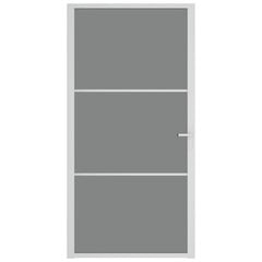 Stiklinės ir aliuminės vidaus durys, baltos, 102,5 x 201,5 cm. цена и информация | Межкомнатные двери | pigu.lt