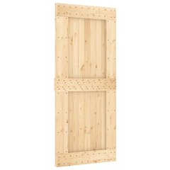 vidaXL Stumdomos durys su įrangos rinkiniu, 90x210cm, pušies masyvas цена и информация | Межкомнатные двери | pigu.lt