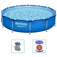 Karkasinis baseinas Bestway Steel Pro, 366x76cm, be filtro kaina ir informacija | Baseinai | pigu.lt