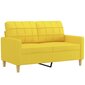 Dvivietė sofa vidaXL, 120cm, geltona kaina ir informacija | Sofos | pigu.lt