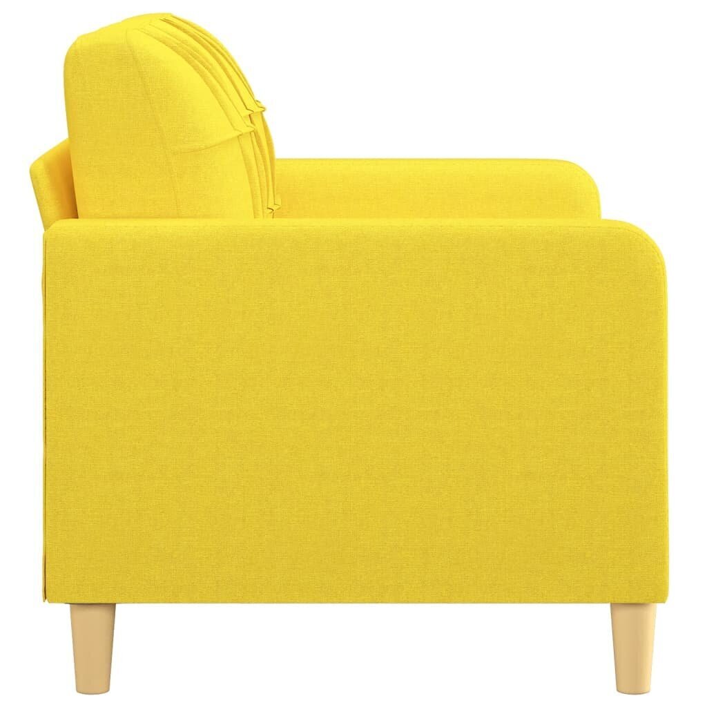 Dvivietė sofa vidaXL, 120cm, geltona kaina ir informacija | Sofos | pigu.lt