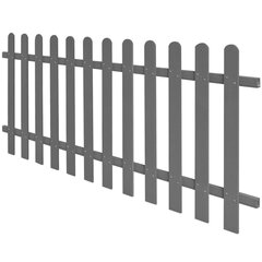 Surenkama tvora, WPC, 200x80cm, pilka kaina ir informacija | Tvoros ir jų priedai | pigu.lt