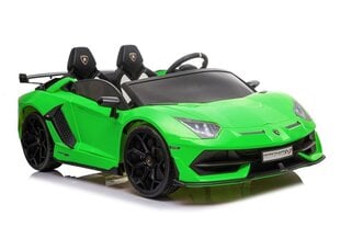 Dvivietis vaikiškas elektromobilis Lamborghini Aventador SX2028, žalias kaina ir informacija | Elektromobiliai vaikams | pigu.lt