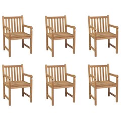 Lauko kėdės, 6 vnt, rudos цена и информация | Садовые стулья, кресла, пуфы | pigu.lt
