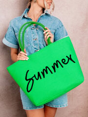 Paplūdimio krepšys ant pečių žalias green uniwersalny kaina ir informacija | Moteriškos rankinės | pigu.lt