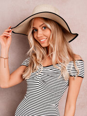 Moteriška kepurė smėlio spalvos beige 57 kaina ir informacija | Kepurės moterims | pigu.lt