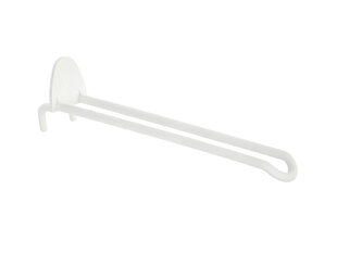 Stand hooks, white, 15cm (1 pkt / 5 pc.) kaina ir informacija | Lentynos | pigu.lt