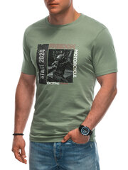 мужская футболка s1952 - салатовая 125573-7 цена и информация | Мужские футболки | pigu.lt