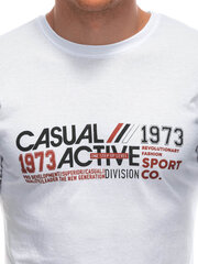 Marškinėliai vyrams Edoti s1962, balti kaina ir informacija | Vyriški marškinėliai | pigu.lt