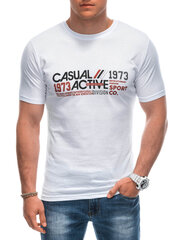 Marškinėliai vyrams Edoti s1962, balti kaina ir informacija | Vyriški marškinėliai | pigu.lt
