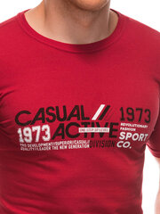 мужская футболка s1962 - красная 125524-7 цена и информация | Мужские футболки | pigu.lt