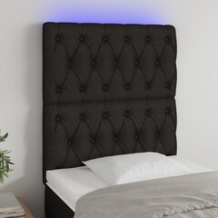 Galvūgalis su led, juodas, 80x7x118/128cm цена и информация | Кровати | pigu.lt