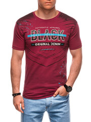 мужская футболка s1936 - красная 125485-7 цена и информация | Мужские футболки | pigu.lt