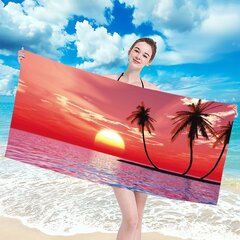 Paplūdimio rankšluostis Sunset, 100x180 cm kaina ir informacija | Rankšluosčiai | pigu.lt