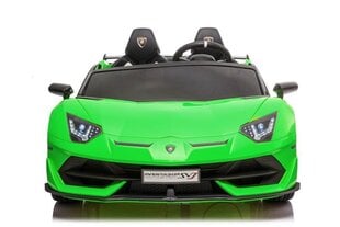 Dvivietis vaikiškas elektromobilis Lamborghini Aventador SX2028, žalias kaina ir informacija | Elektromobiliai vaikams | pigu.lt