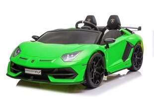Dvivietis vaikiškas elektromobilis Lamborghini Aventador SX2028, žalias kaina ir informacija | Elektromobiliai vaikams | pigu.lt