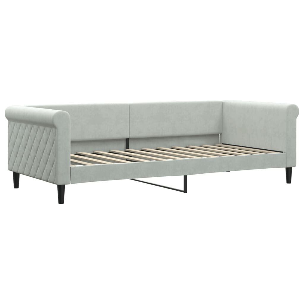 Sofa-lova vidaXL, 90x200 cm, pilka kaina ir informacija | Lovos | pigu.lt