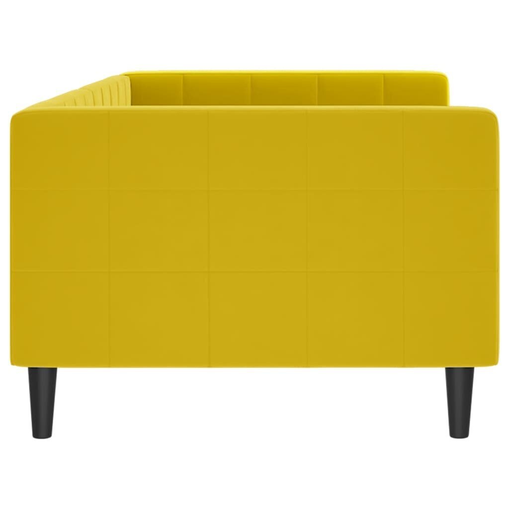 Sofa-lova vidaXL, 90x200 cm, geltona kaina ir informacija | Lovos | pigu.lt