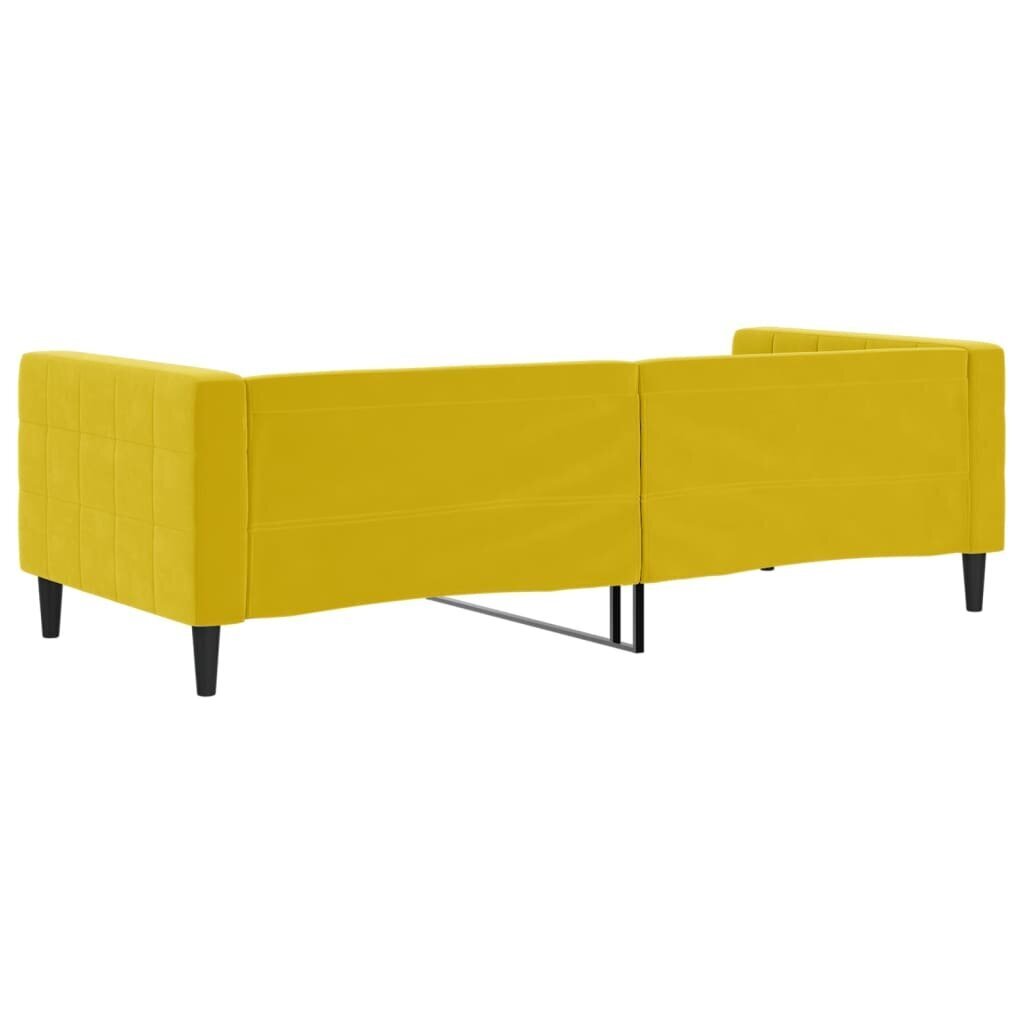 Sofa-lova vidaXL, 90x200 cm, geltona kaina ir informacija | Lovos | pigu.lt