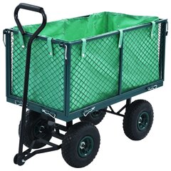 Rankinis sodo vežimėlis 350 kg, žalias цена и информация | Тележки | pigu.lt