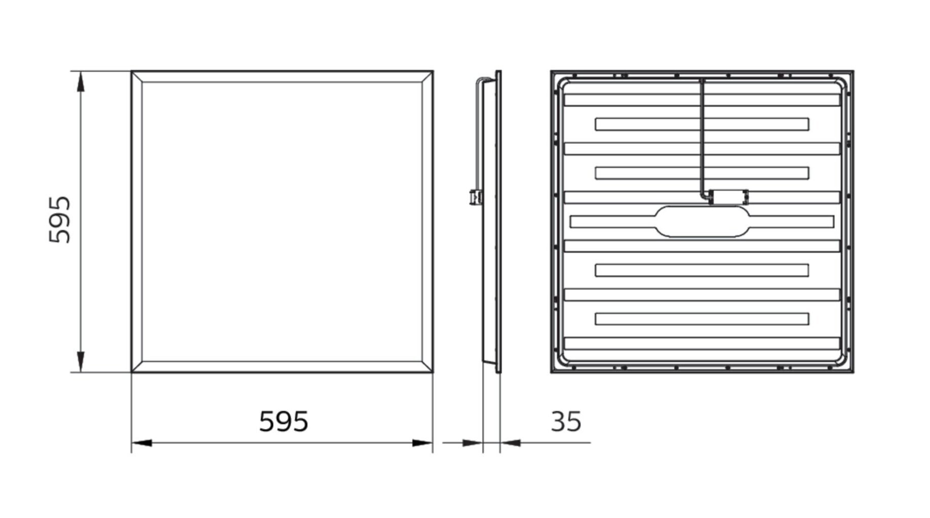 LED Panelė Philips 600 x 600 mm, 34W/4000K kaina ir informacija | Įmontuojami šviestuvai, LED panelės | pigu.lt