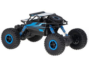 RC mašinėlė su pultu Rock Crawler 1:18 4WD, mėlyna цена и информация | Игрушки для мальчиков | pigu.lt