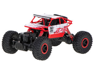 RC mašinėlė su pultu Rock Crawler 1:18 4WD, raudona kaina ir informacija | Žaislai berniukams | pigu.lt