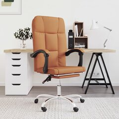 Atlošiama biuro kėdė, ruda, dirbtinė oda цена и информация | Офисные кресла | pigu.lt