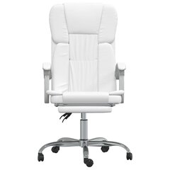 Atlošiama biuro kėdė, Dirbtinė oda, balta цена и информация | Офисные кресла | pigu.lt