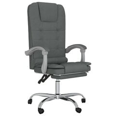 Atlošiama masažinė biuro kėdė, Audinys, tamsiai pilka kaina ir informacija | Biuro kėdės | pigu.lt
