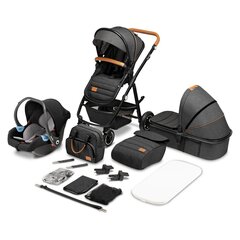 Prekė su pažeista pakuote.Universalus vežimėlis Lionelo Amber 3in1, Grey graphite цена и информация | Товары для младенцев и одежда для детей с поврежденной упаковкой | pigu.lt