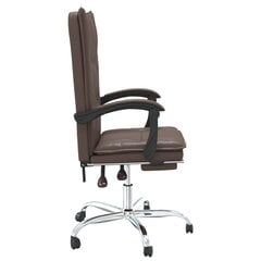 Atlošiama biuro kėdė, Dirbtinė oda, ruda цена и информация | Офисные кресла | pigu.lt