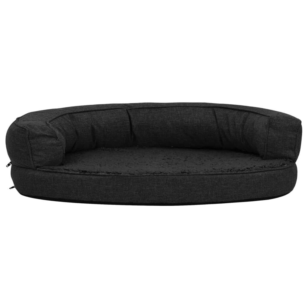 Ergonomiška lova šunims, 75x53cm, juoda kaina ir informacija | Guoliai, pagalvėlės | pigu.lt