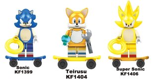 Konstruktorius Sonic the Hedgehog figūrėlės HeroBricks, 3vnt, 5cm kaina ir informacija | Konstruktoriai ir kaladėlės | pigu.lt