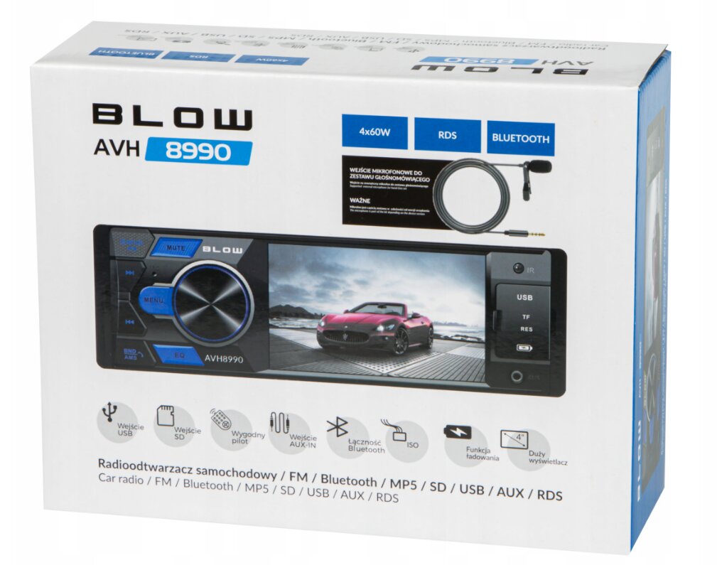 Blow AVH-8990 1-DIN automobilinis radijas kaina ir informacija | Automagnetolos, multimedija | pigu.lt